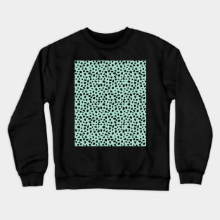 Dalmatian Animal Print Spots Black Mint Green Polka Dots Crewneck Sweatshirt